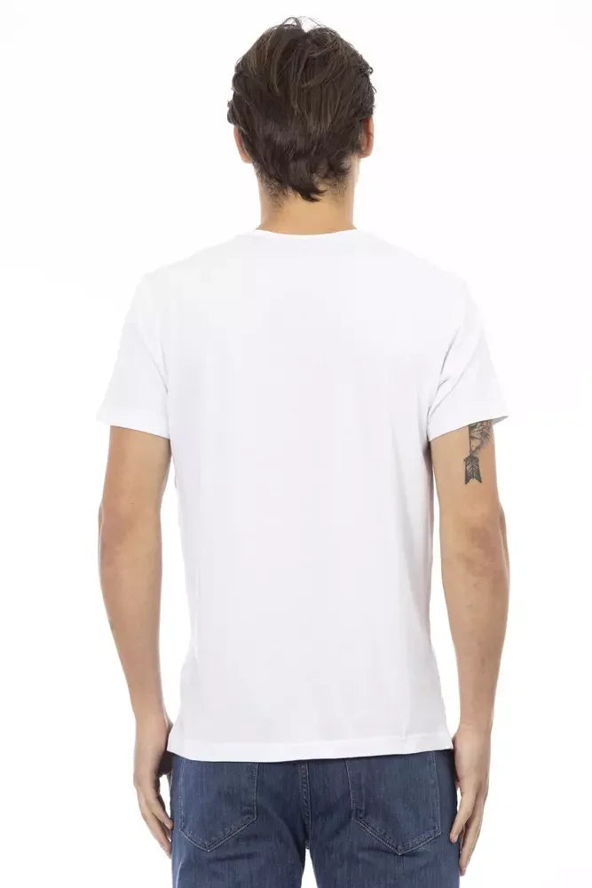 Trussardi Action White Cotton Men’s T-Shirt - T-Shirts