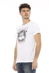 Trussardi Action White Cotton Men’s T-Shirt - XL - T-Shirts