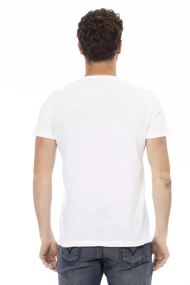 Trussardi Action White Cotton Men’s T-Shirt - XL - T-Shirts