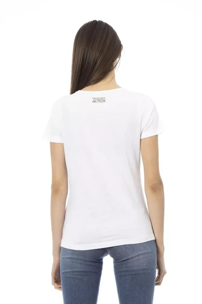 Trussardi Action White Cotton Women T-Shirt - S - T-Shirts