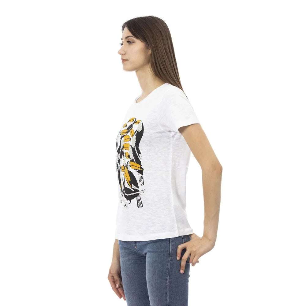Trussardi Action White Cotton Women T-Shirt - T-Shirts