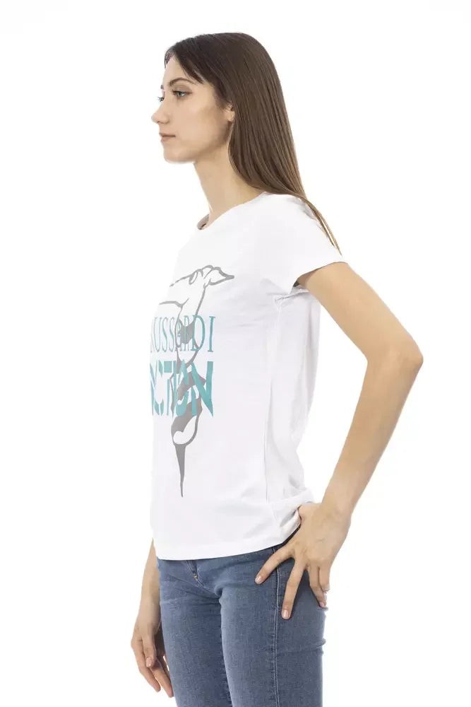 Trussardi Action White Cotton Women T-Shirt - T-Shirts