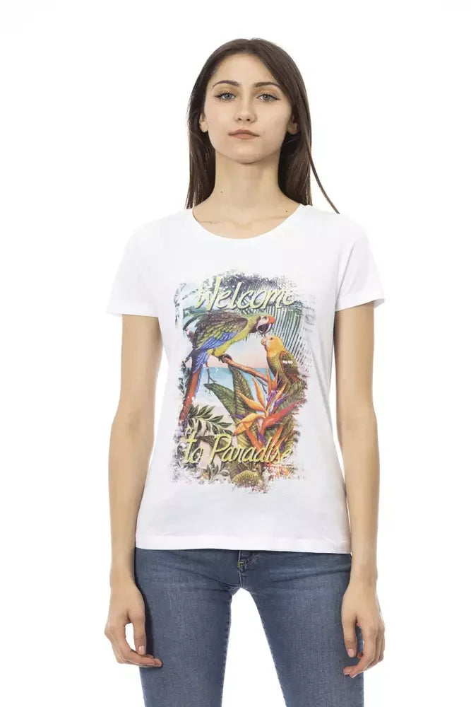Trussardi Action White Cotton Women T-Shirt - T-Shirts