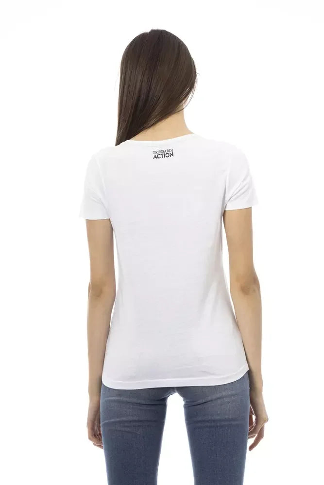 Trussardi Action White Cotton Women T-Shirt - T-Shirts
