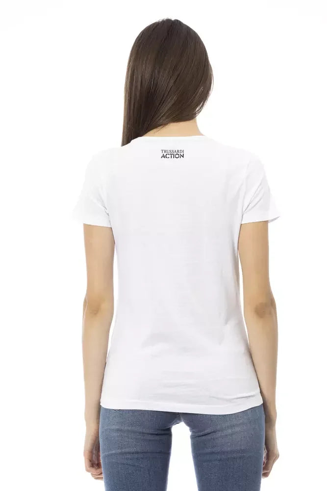 Trussardi Action White Cotton Women T-Shirt - T-Shirts