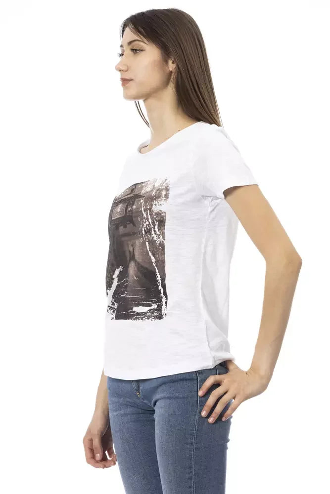 Trussardi Action White Cotton Women T-Shirt - T-Shirts