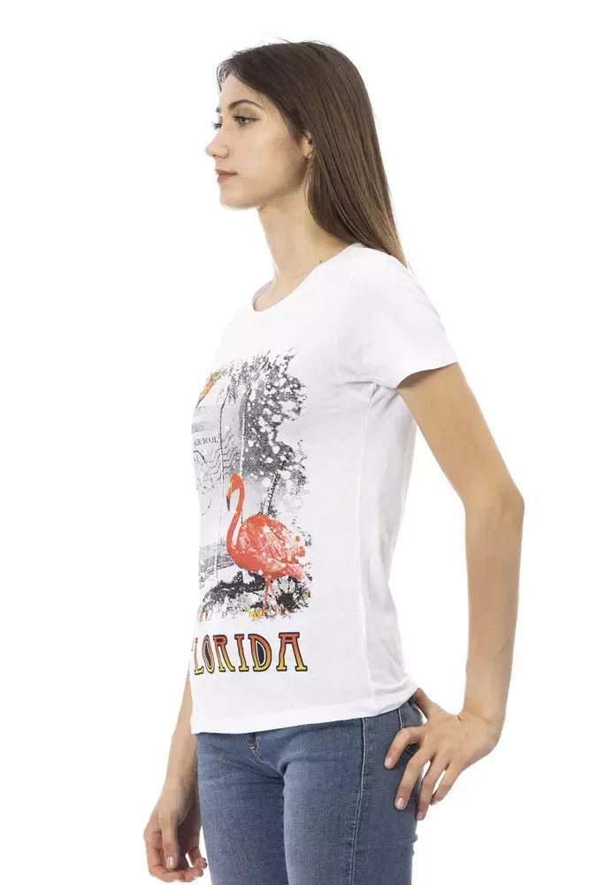 Trussardi Action White Cotton Women T-Shirt - T-Shirts