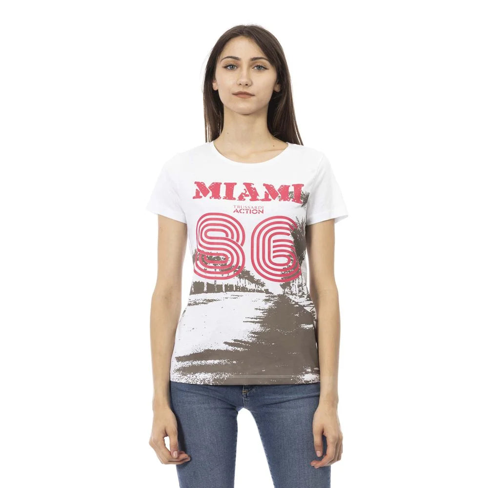 Trussardi Action White Cotton Women T-Shirt - T-Shirts