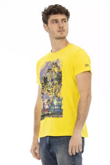 Trussardi Action Yellow Cotton Men T-Shirt - T-Shirts