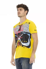 Trussardi Action Yellow Cotton Men T-Shirt - T-Shirts