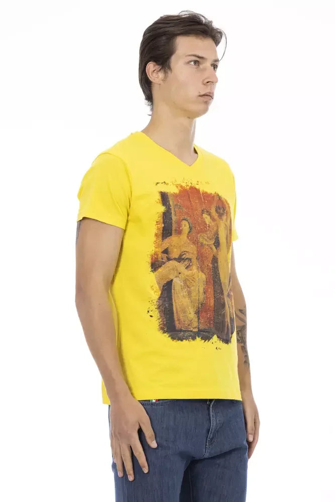 Trussardi Action Yellow Cotton Men T-Shirt - T-Shirts