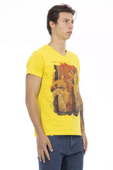 Trussardi Action Yellow Cotton Men T-Shirt - T-Shirts