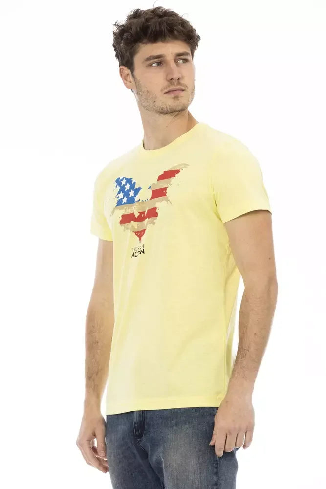 Trussardi Action Yellow Cotton Men’s T-Shirt - T-Shirts
