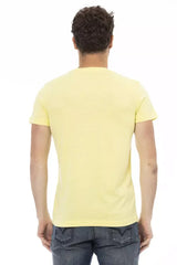Trussardi Action Yellow Cotton Men’s T-Shirt - T-Shirts