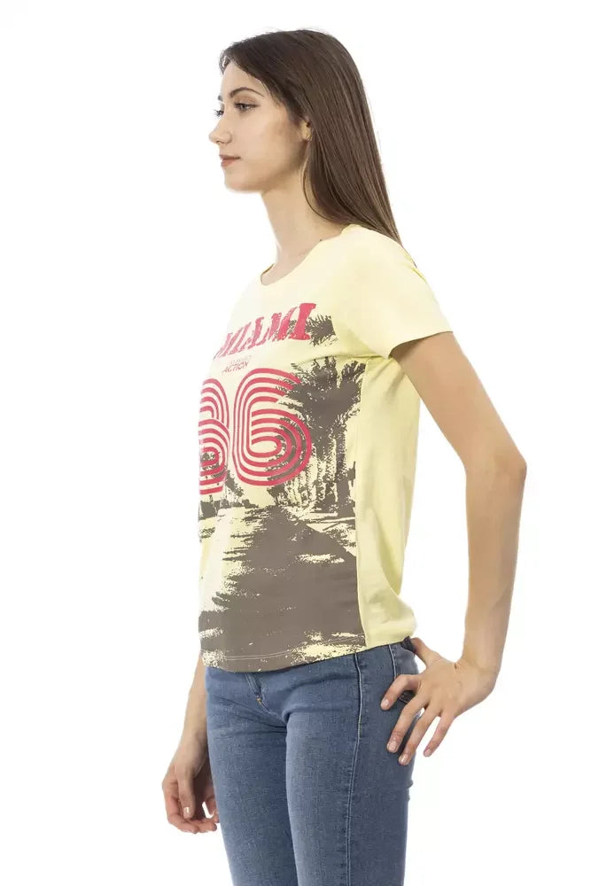 Trussardi Action Yellow Cotton Women T-Shirt - T-Shirts