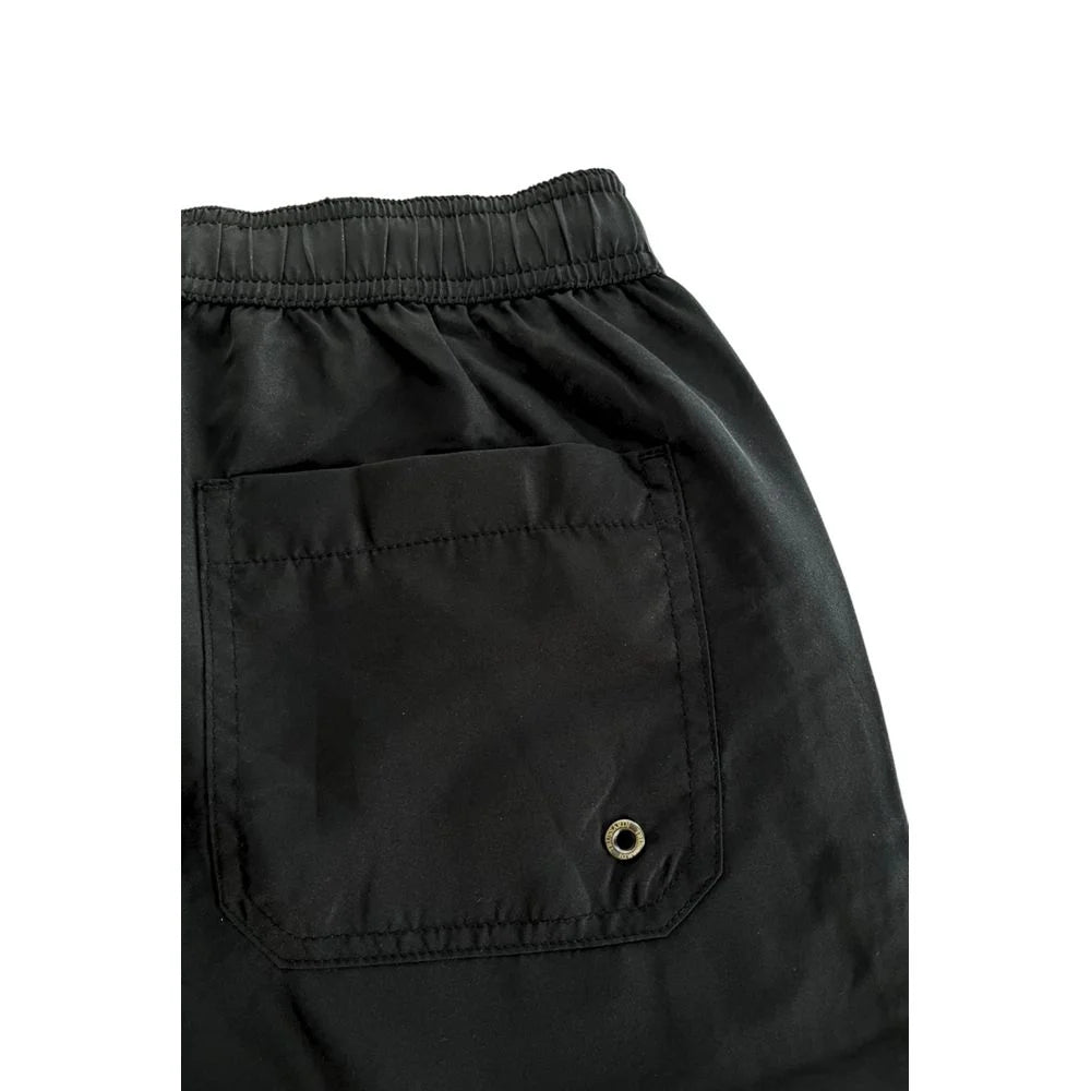 Trussardi Beachwear Black Polyester Men Swim Shorts - Swim Boxers