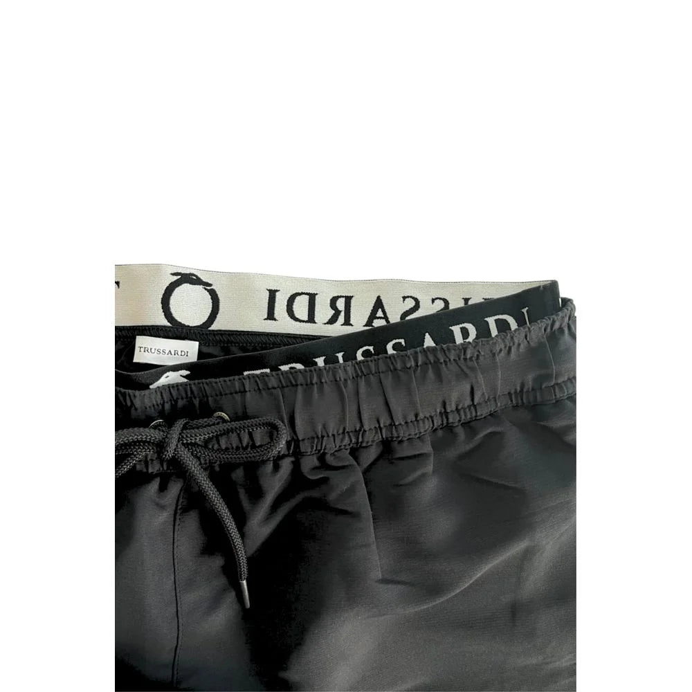 Trussardi Beachwear ’Black Polyester Men Swim Shorts’ - M - Boardshorts