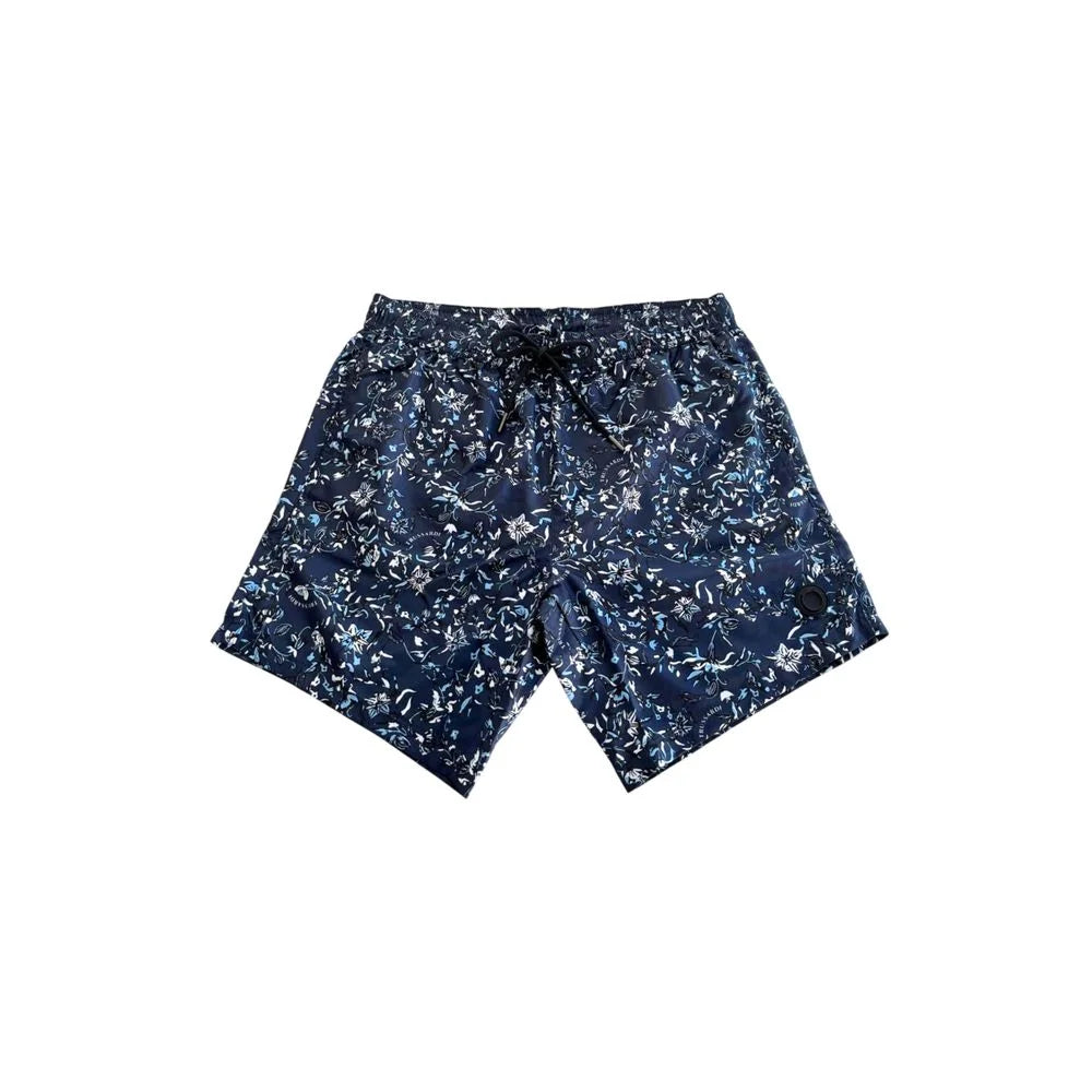 Trussardi Beachwear Blue Polyester Men Swim Shorts - Boardshorts