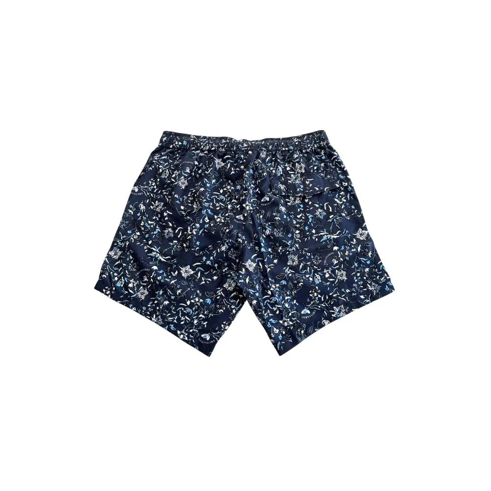 Trussardi Beachwear Blue Polyester Men Swim Shorts - Boardshorts