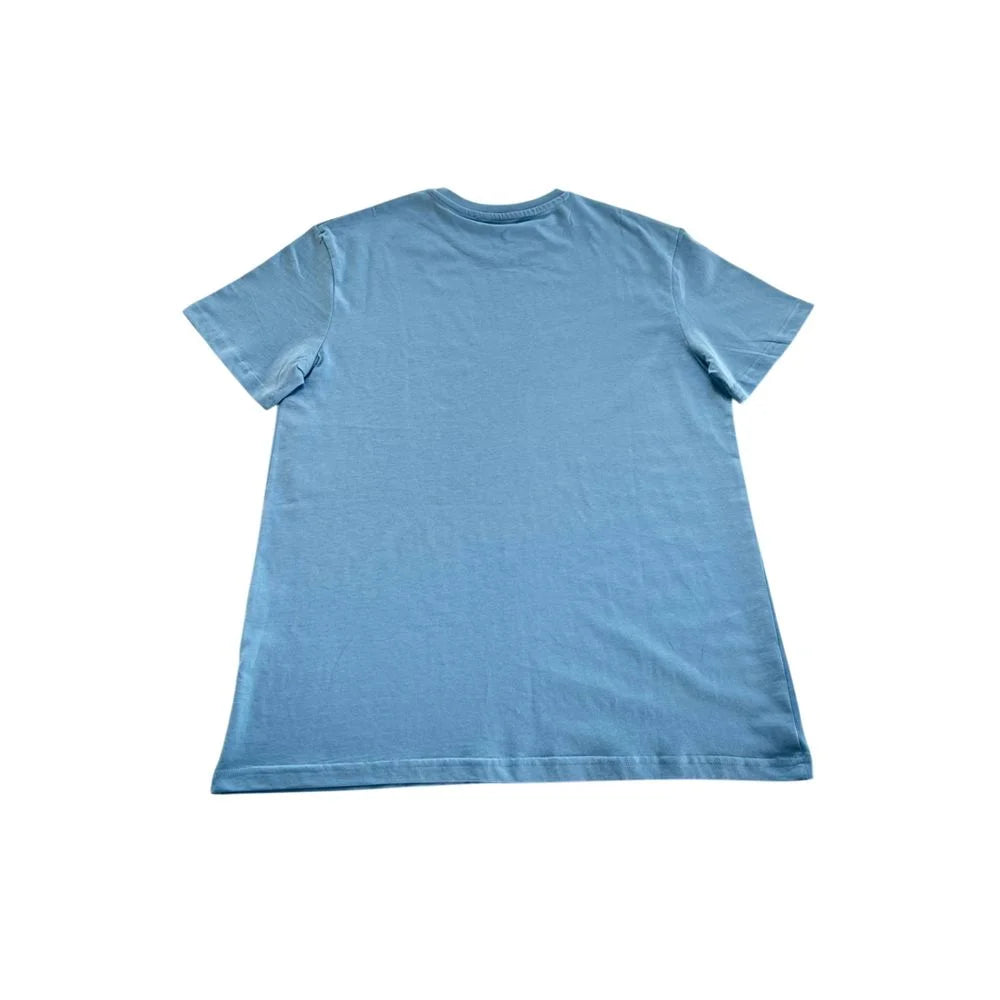 Trussardi Beachwear Light Blue Cotton Men T-Shirt - T-Shirts