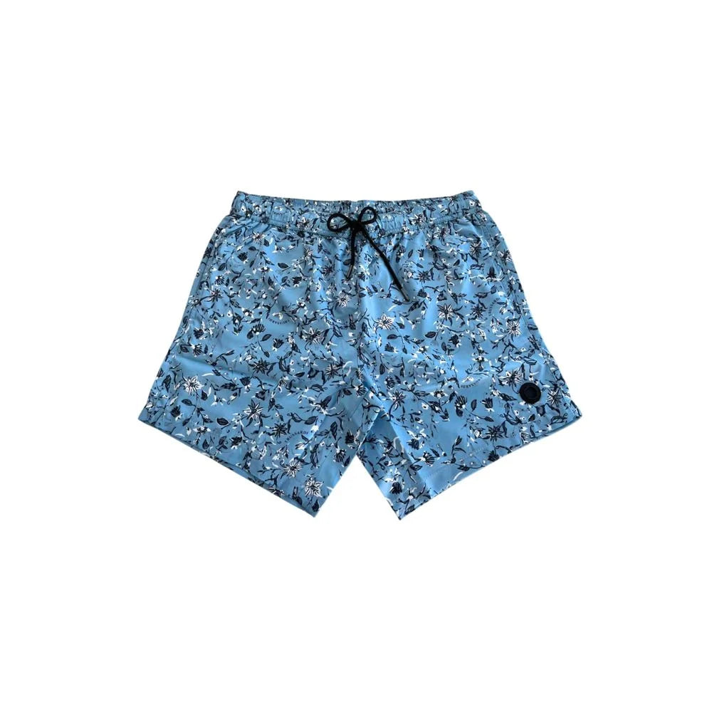 Trussardi Beachwear Light Blue Polyester Men Swim Short - Boardshorts
