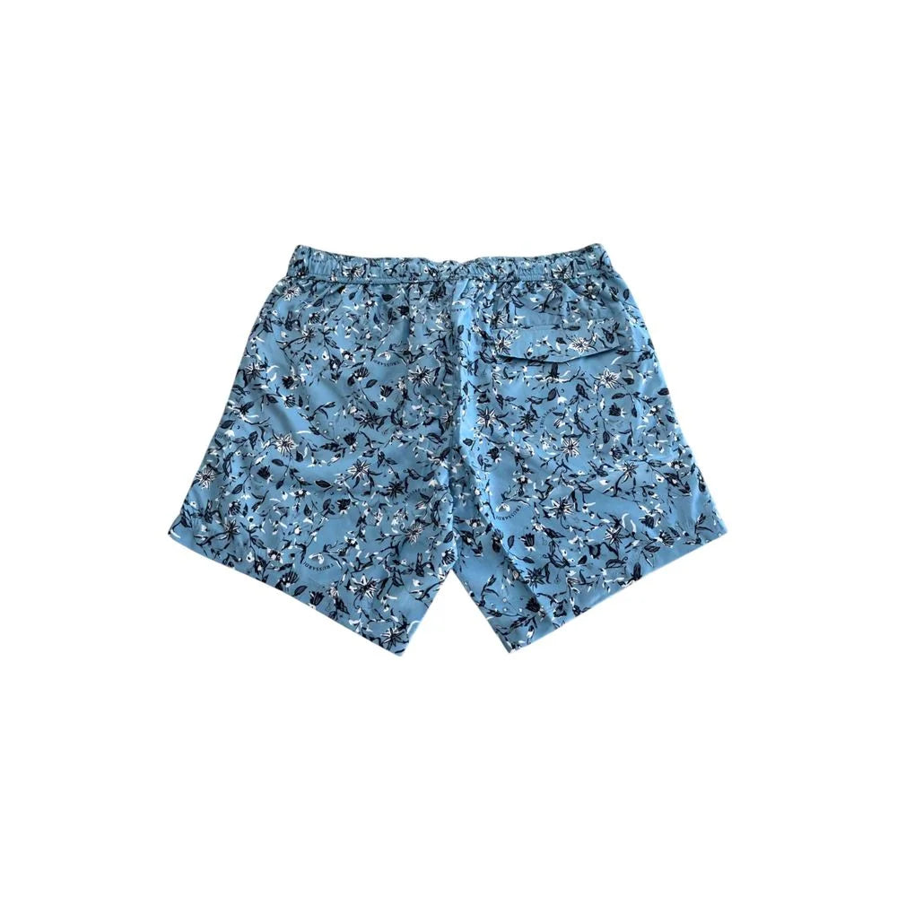 Trussardi Beachwear Light Blue Polyester Men Swim Short - Boardshorts