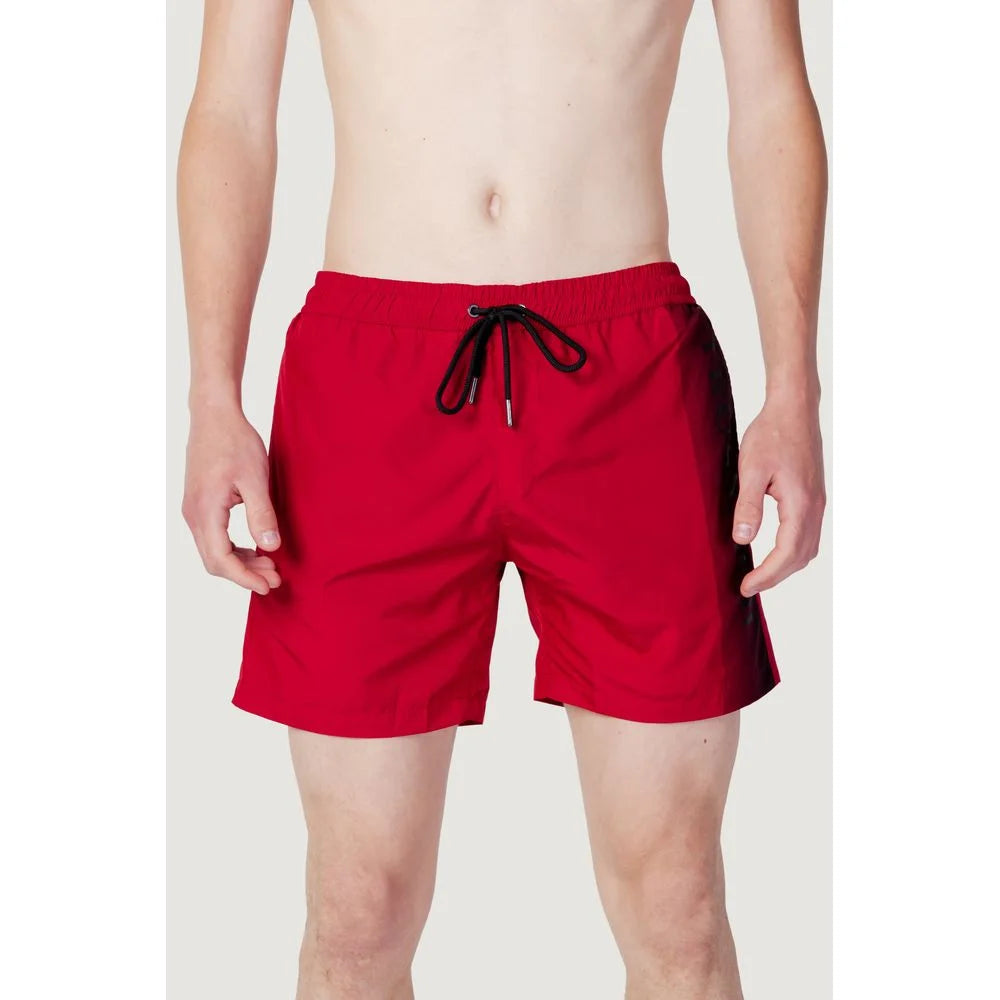 Trussardi Beachwear Red Polyester Swim Shorts - IT44 | S