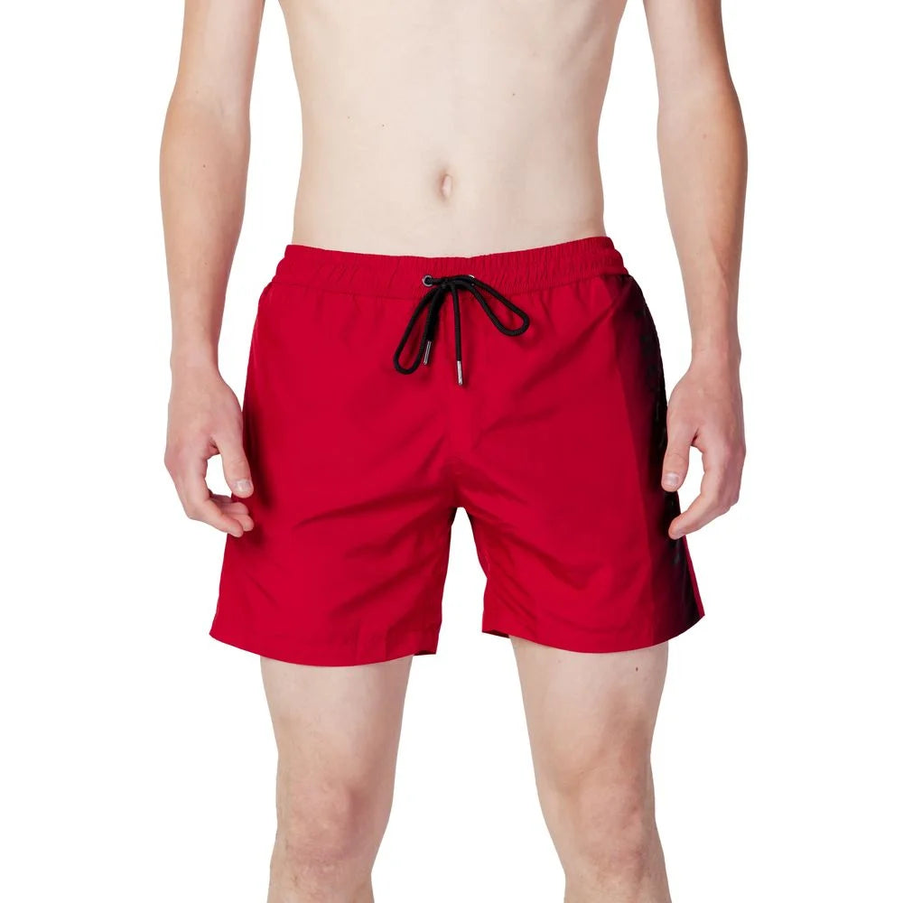 Trussardi Beachwear Red Polyester Swim Shorts - IT44 | S