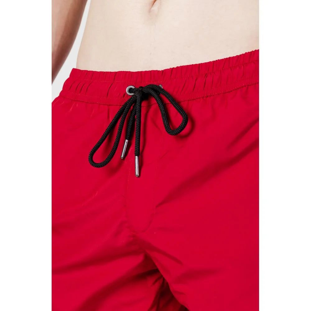 Trussardi Beachwear Red Polyester Swim Shorts - IT44 | S
