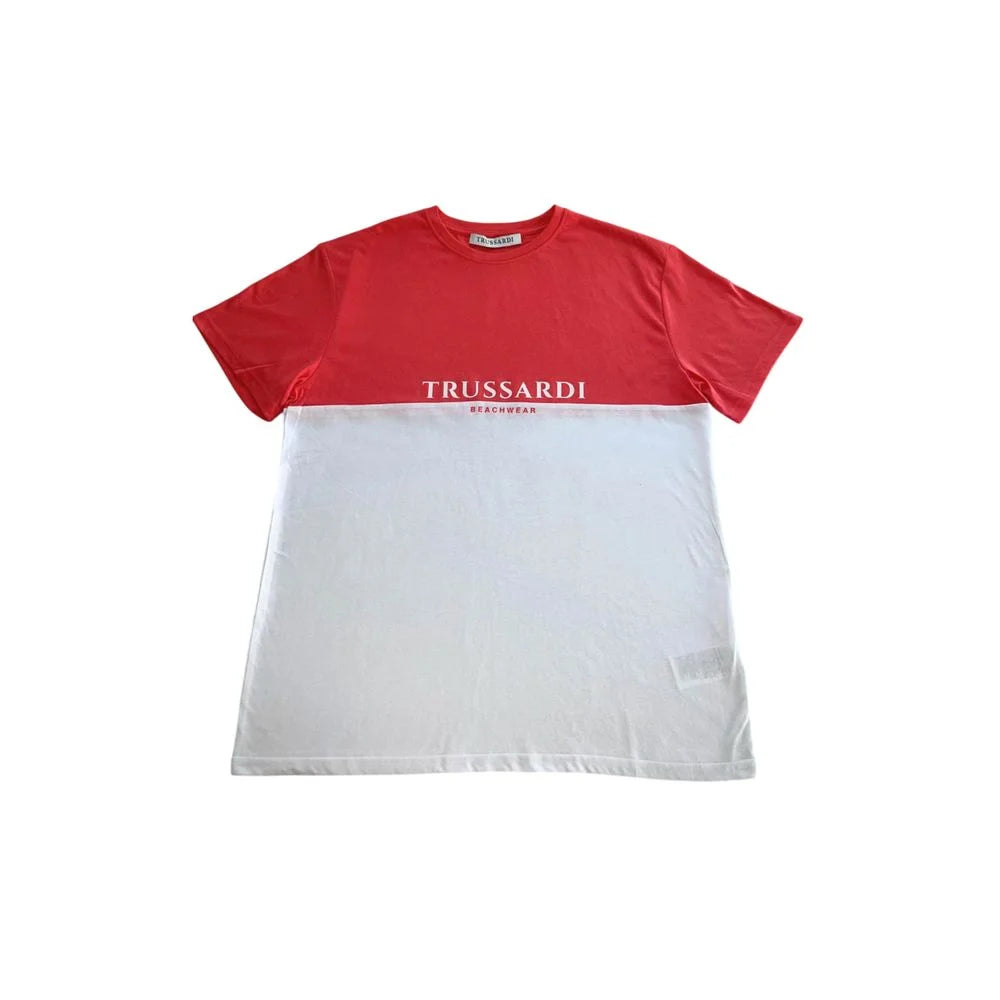 Trussardi Beachwear White Cotton Men T-Shirt - T-Shirts