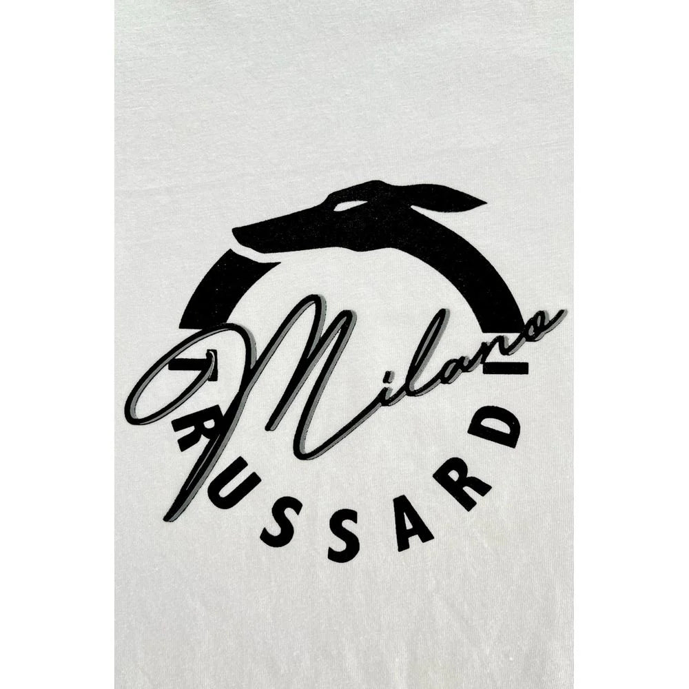Trussardi Beachwear White Cotton Men T-Shirt - T-Shirts