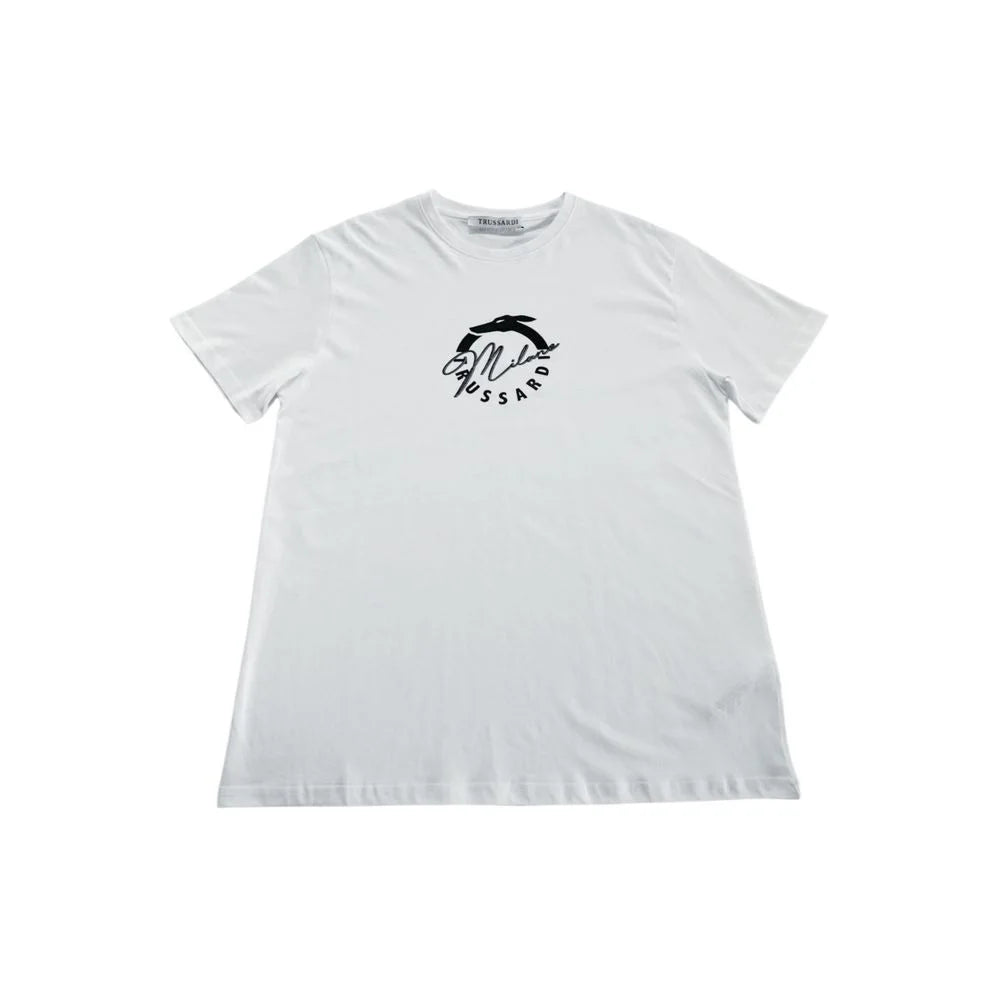 Trussardi Beachwear White Cotton Men T-Shirt - T-Shirts