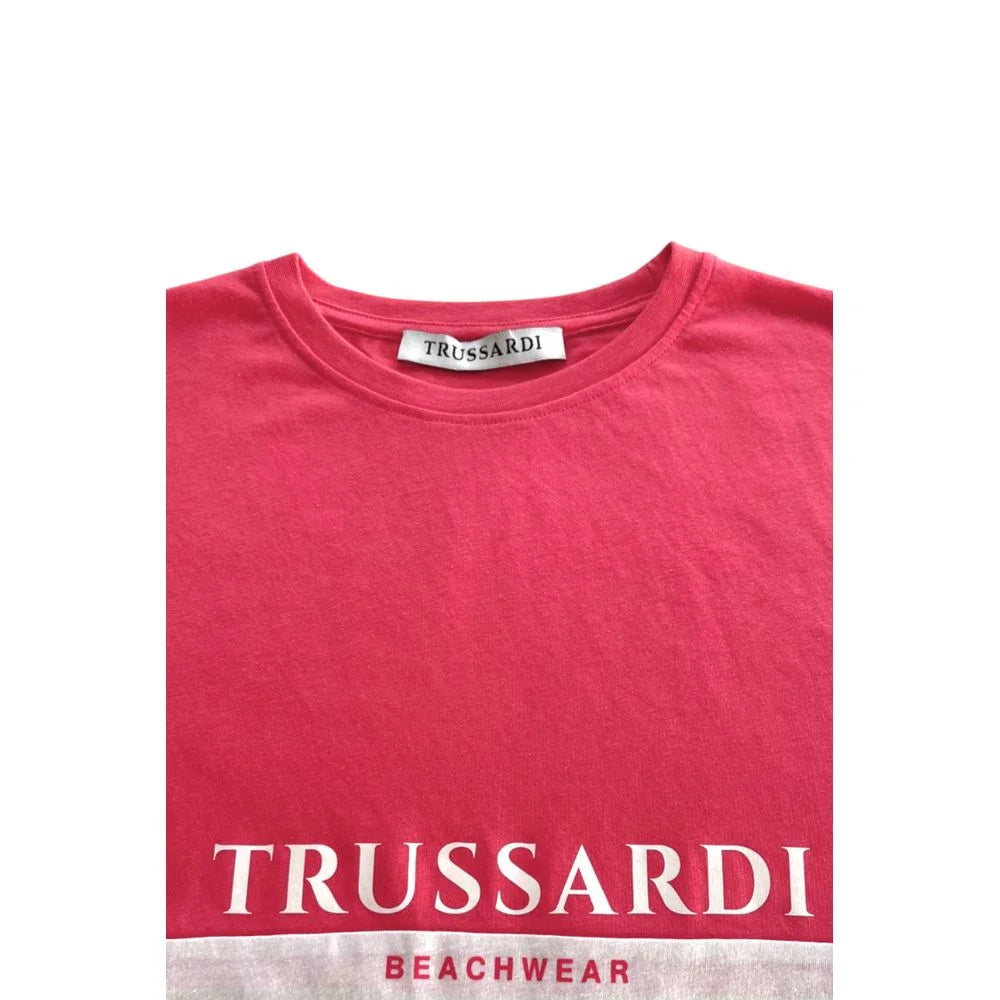 Trussardi Beachwear White Cotton Men T-Shirt - T-Shirts