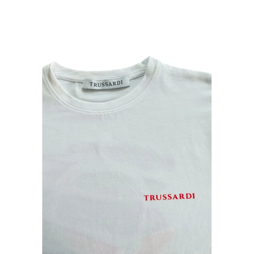 Trussardi Beachwear White Cotton Men’s T-Shirt - T-Shirts