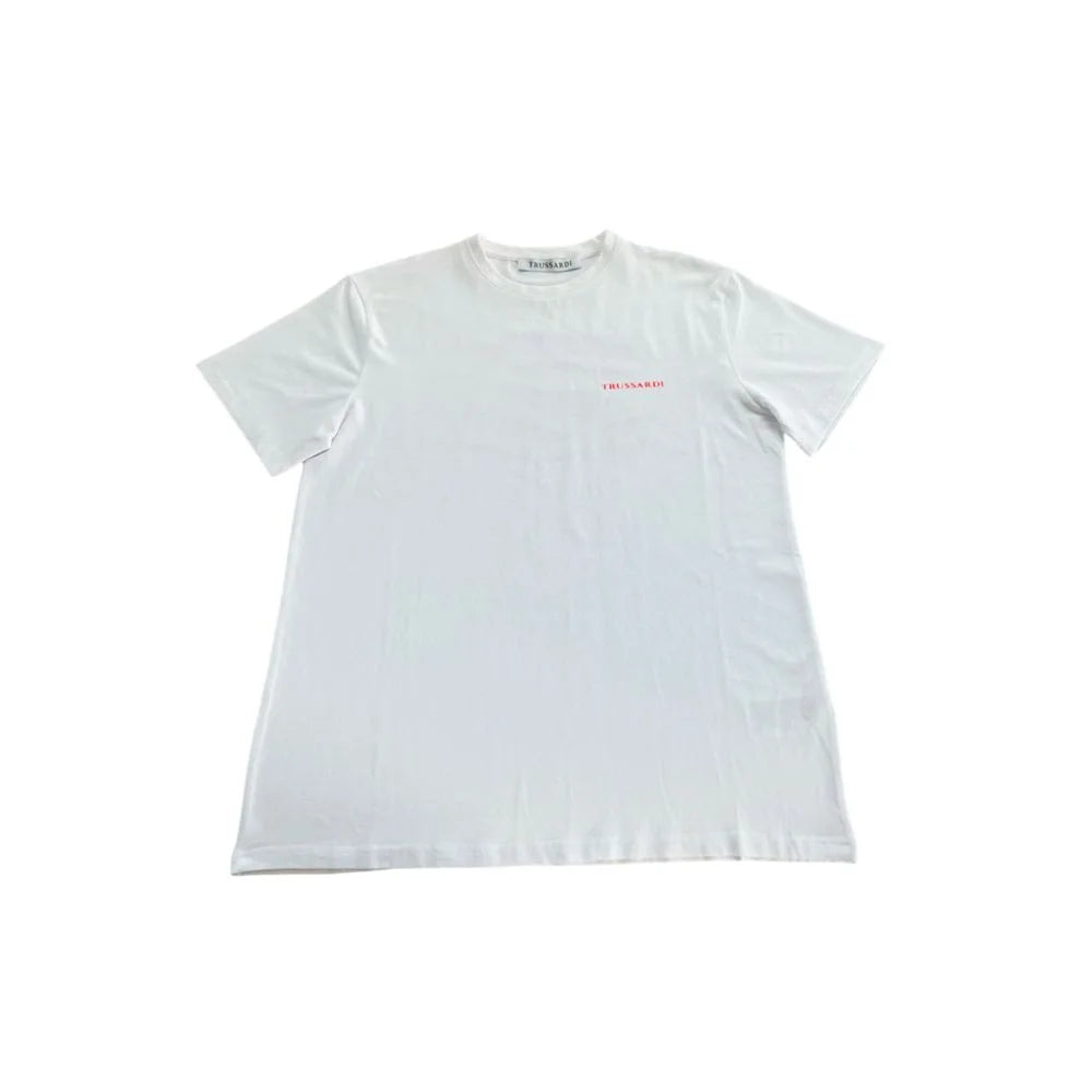 Trussardi Beachwear White Cotton Men’s T-Shirt - T-Shirts