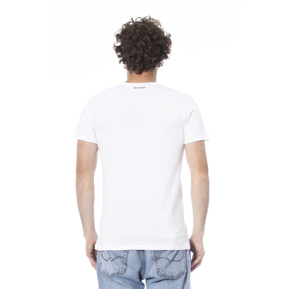 Trussardi Beachwear White Cotton T-Shirt - M - T-Shirts
