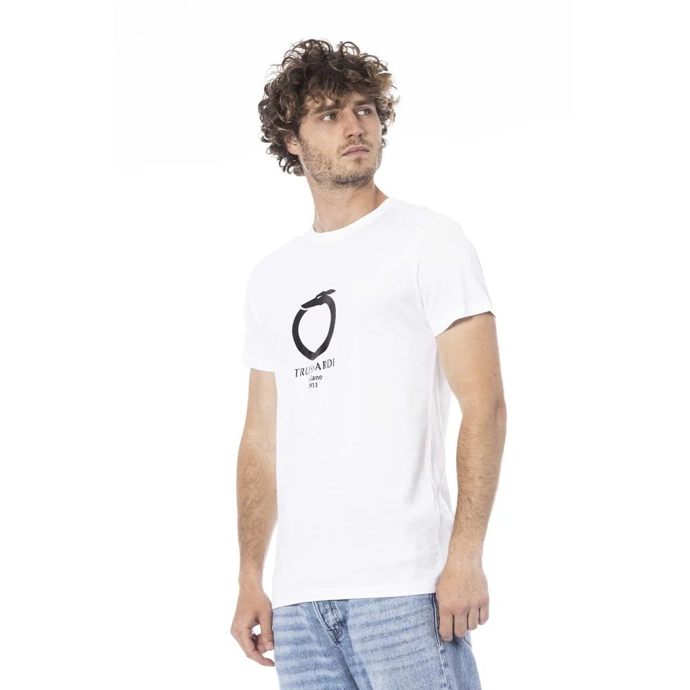 Trussardi Beachwear White Cotton T-Shirt - M - T-Shirts