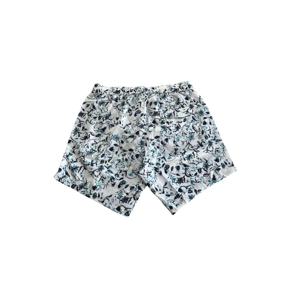 Trussardi Beachwear White Polyester Men’s Swim Short - Boardshorts