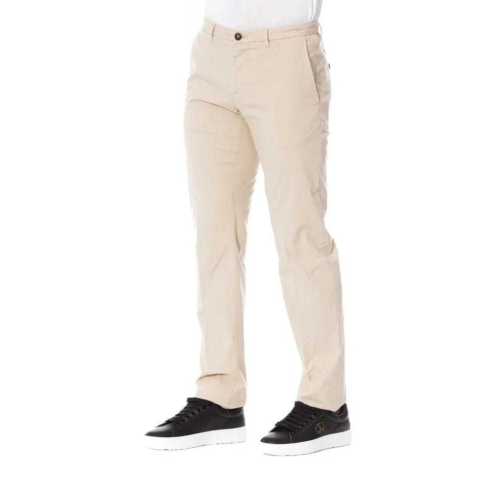 Trussardi Beige Cotton Men Trouser - Trousers