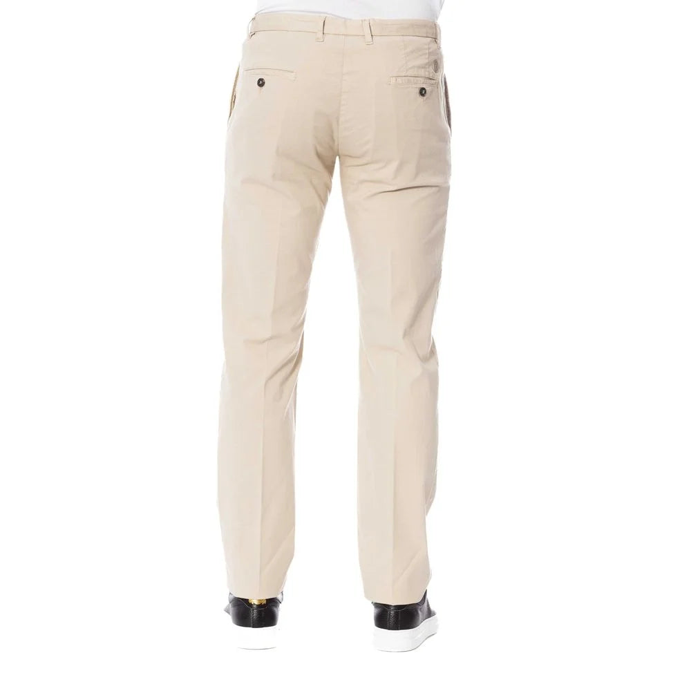 Trussardi Beige Cotton Men Trouser - Trousers