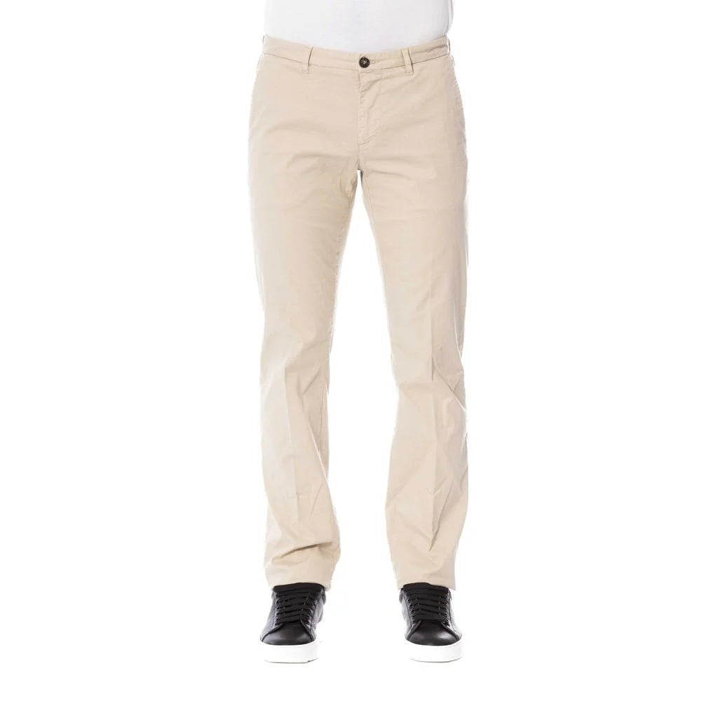 Trussardi Beige Cotton Men Trouser - Trousers