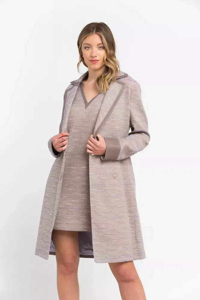 Trussardi Beige Cotton Women Coat - IT38 | XS - Wrap Coats