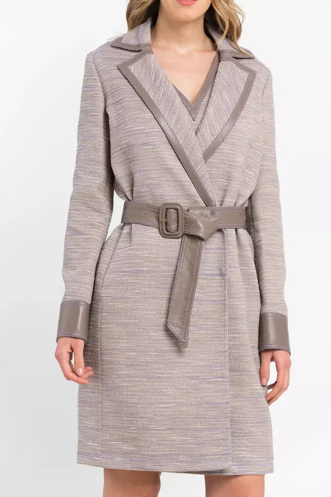Trussardi Beige Cotton Women Coat - IT38 | XS - Wrap Coats