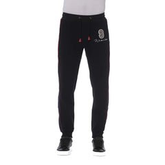 Trussardi Black Cotton Men Sports Pant - Joggers