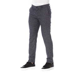 Trussardi Black Cotton Men Trouser - Trousers