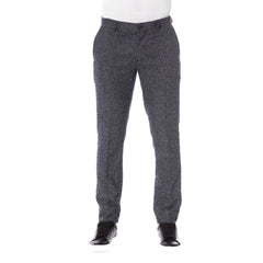 Trussardi Black Cotton Men Trouser - Trousers