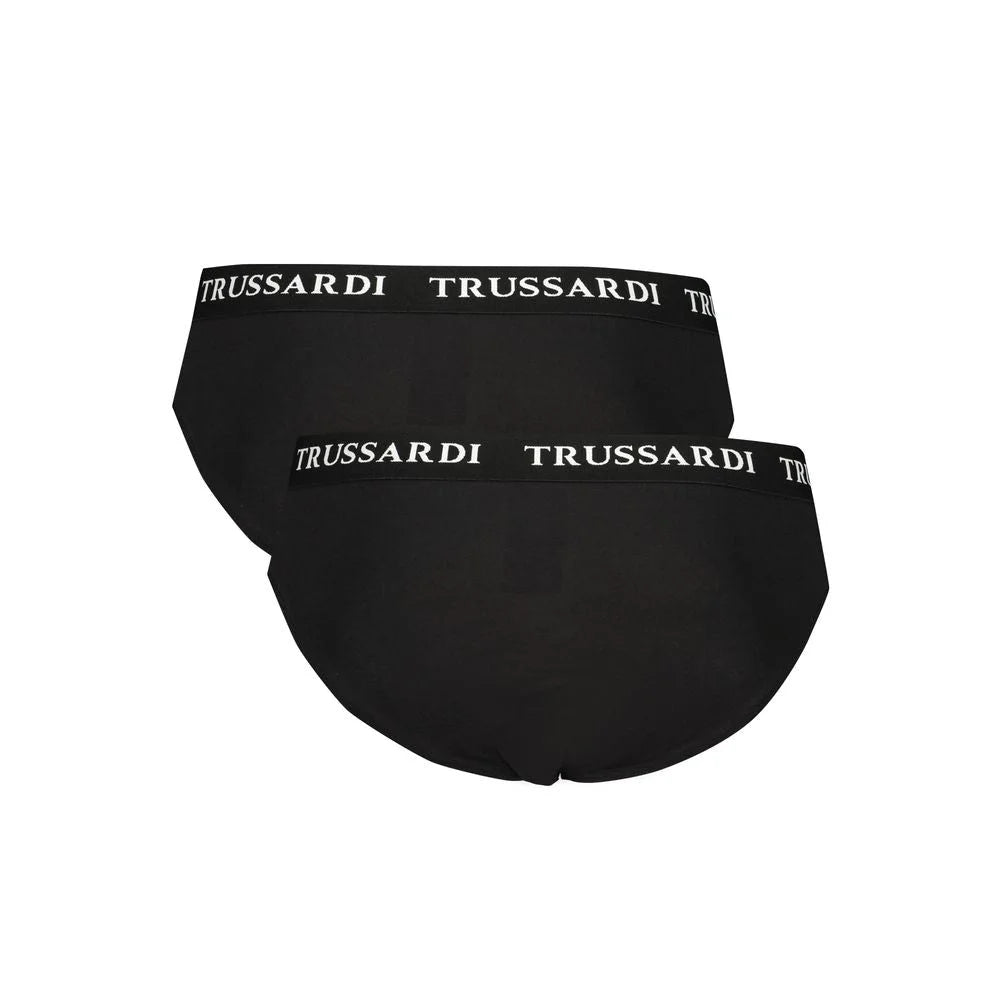 Trussardi Black Cotton Underwear