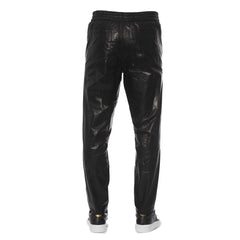 Trussardi Black Lamb Leather Men Pant - Trousers