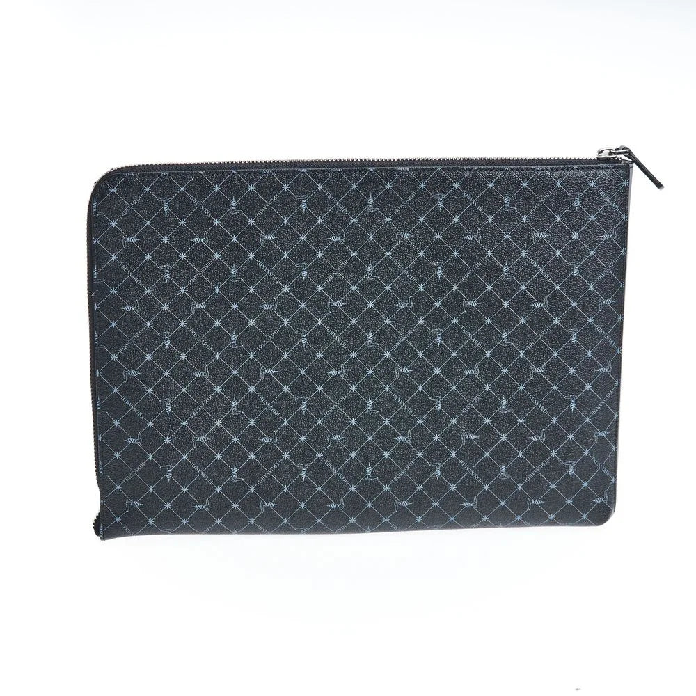 Trussardi Black Leather Men Clutch - Clutch Bags