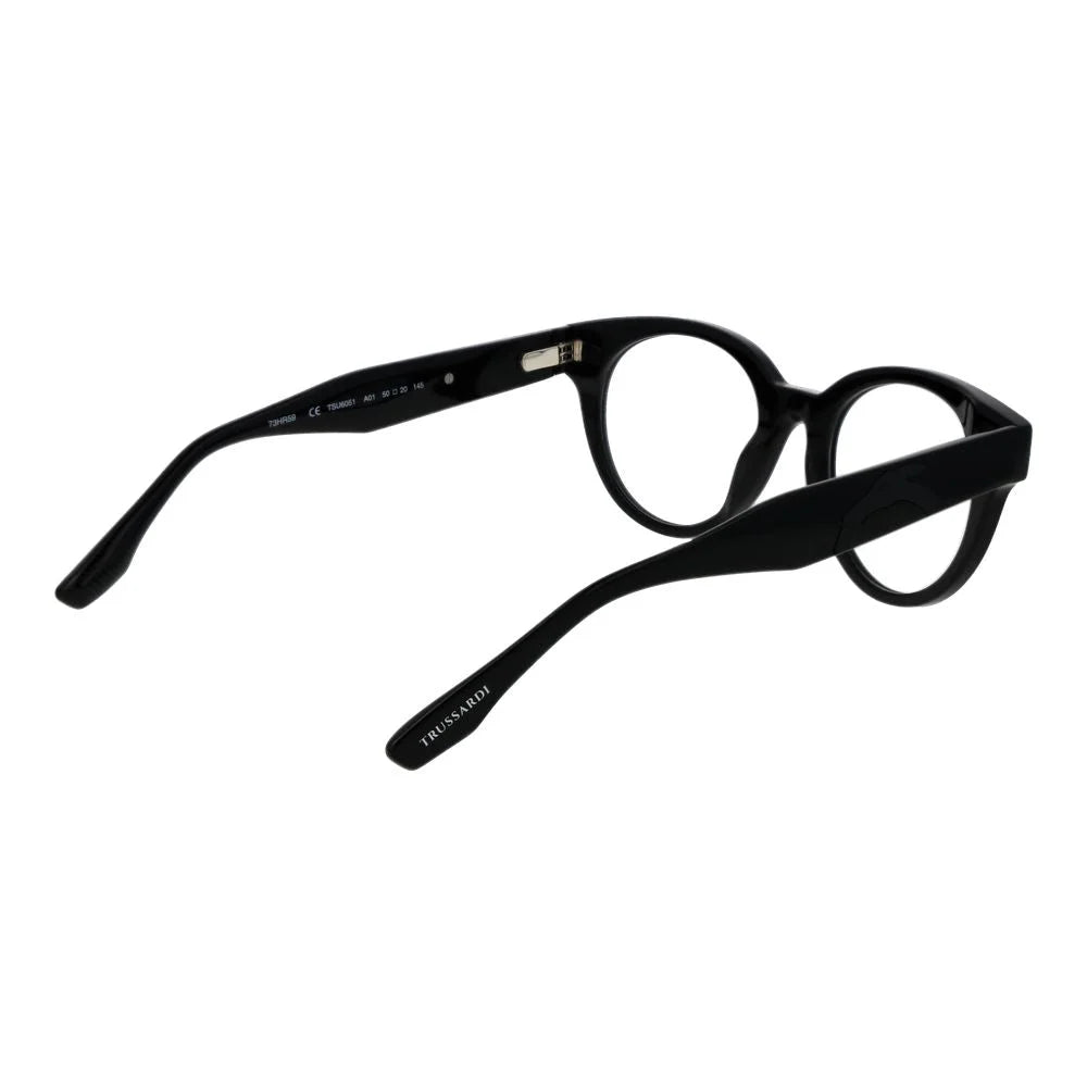 Trussardi Black Unisex Glasses Frame - Eyeglasses